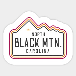 Visiting NC Mountain Cities Black Mountain, NC Neon Range Sticker